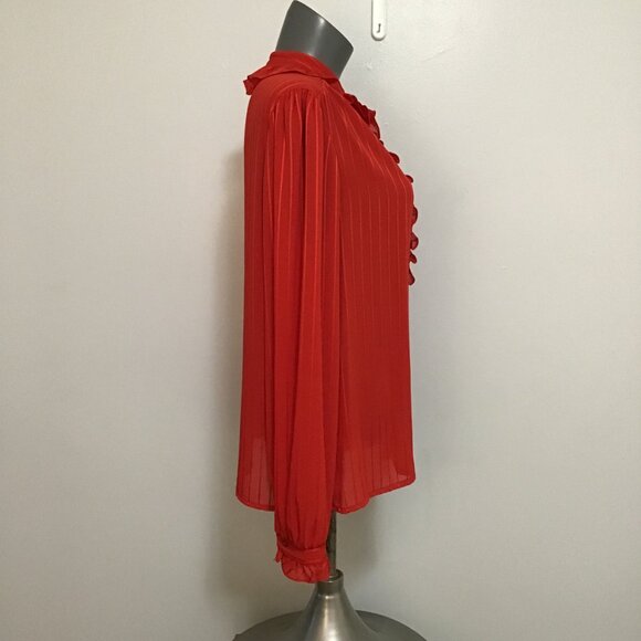 Vintage Style Rite Blouse Co Ruffled Blouse Size L - Picture 8 of 11